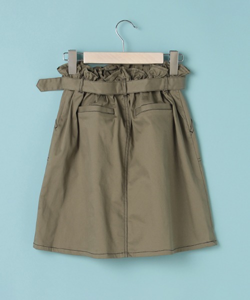 Lindsay（リンジィ）の「ベルトつきペーパーバックウエストスカート（スカート・キッズ・ライトカーキ/ブラック/アイボリー・L/M/S）」の7枚目の写真