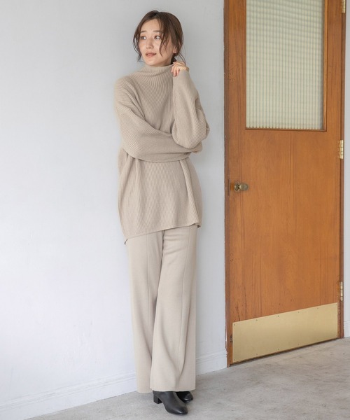 LEPSIM(レプシィム)の「12Gケアニットパンツ 952522(その他パンツ・レディース・ブラック/マスタード/ブラウン/グレイッシュベージュ・MEDIUM/LARGE)」の12枚目の写真