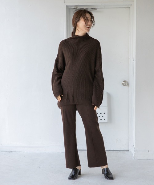 LEPSIM(レプシィム)の「12Gケアニットパンツ 952522(その他パンツ・レディース・ブラック/マスタード/ブラウン/グレイッシュベージュ・MEDIUM/LARGE)」の14枚目の写真