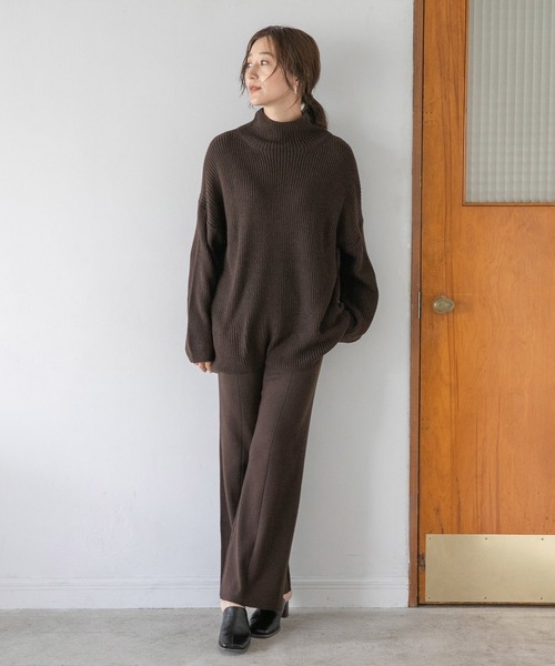 LEPSIM(レプシィム)の「12Gケアニットパンツ 952522(その他パンツ・レディース・ブラック/マスタード/ブラウン/グレイッシュベージュ・MEDIUM/LARGE)」の16枚目の写真