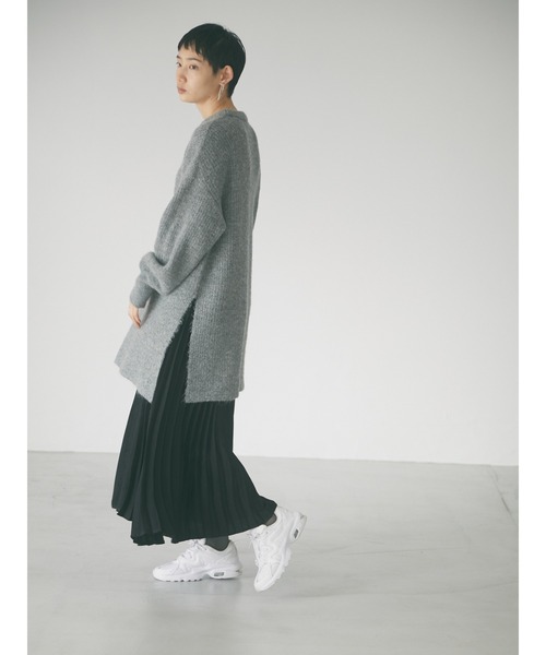 armonia（アルモニーア）の「armonia・ニットチュニックプリーツワンピースセット＊（ワンピース・レディース・ブラウン/グレー/ブルー・FREE）」の4枚目の写真