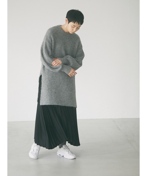 armonia（アルモニーア）の「armonia・ニットチュニックプリーツワンピースセット＊（ワンピース・レディース・ブラウン/グレー/ブルー・FREE）」の7枚目の写真