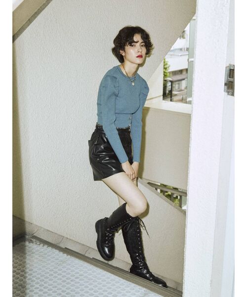 jouetie（ジュエティ）の「BIGボタンスカパン（スカート・レディース・ブラック/ブラウン/ブルー/その他1・MEDIUM）」の14枚目の写真