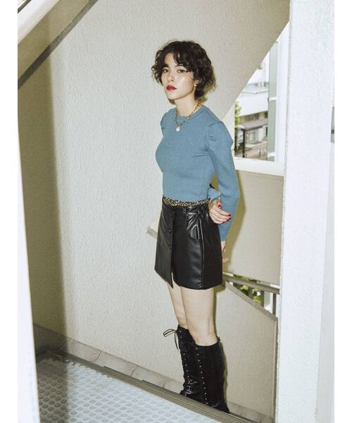 jouetie（ジュエティ）の「BIGボタンスカパン（スカート・レディース・ブラック/ブラウン/ブルー/その他1・MEDIUM）」の16枚目の写真