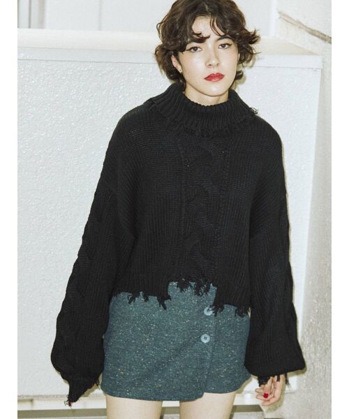 jouetie（ジュエティ）の「BIGボタンスカパン（スカート・レディース・ブラック/ブラウン/ブルー/その他1・MEDIUM）」の18枚目の写真