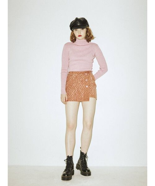 jouetie（ジュエティ）の「BIGボタンスカパン（スカート・レディース・ブラック/ブラウン/ブルー/その他1・MEDIUM）」の7枚目の写真