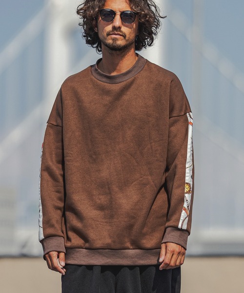 CAMBIO（カンビオ）の「msw999-柄ライン裏起毛スウェット（スウェット