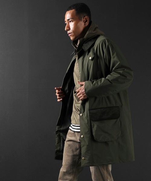 The DUFFER of ST.GEORGE(ザダファーオブセントジョージ)の「WINDPROOF LIGHT WEIGHT PUFF COAT:防風 ステンカラー ロングコート(ステンカラーコート・メンズ・ダークグリーン/ネイビー・SMALL/MEDIUM/LARGE/X-LARGE)」の12枚目の写真