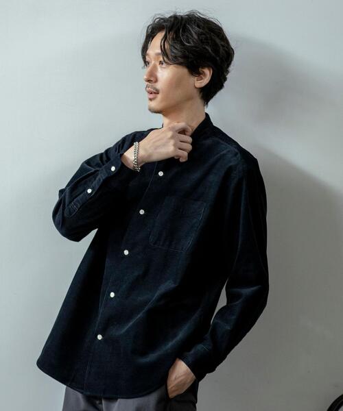 細畝コーデュロイバンドカラーシャツ メンズ Men Coen コーエン 公式ファッション通販