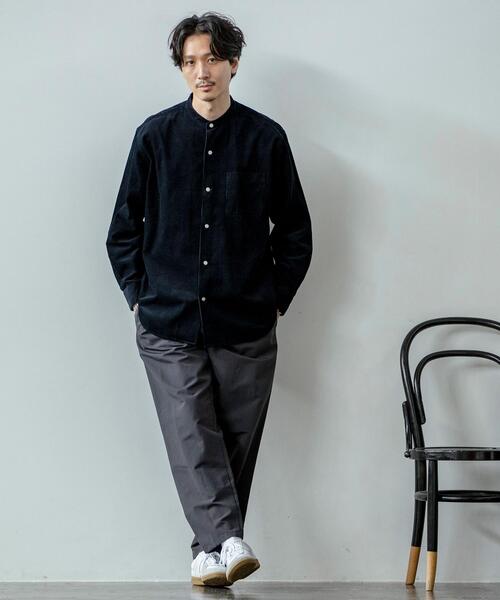 coen（コーエン）の「細畝コーデュロイバンドカラーシャツ（シャツ/ブラウス・メンズ・ベージュ/ネイビー/オリーブ・X-LARGE/SMALL/MEDIUM/LARGE）」の17枚目の写真