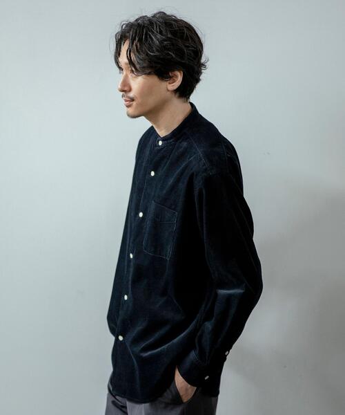 coen（コーエン）の「細畝コーデュロイバンドカラーシャツ（シャツ/ブラウス・メンズ・ベージュ/ネイビー/オリーブ・X-LARGE/SMALL/MEDIUM/LARGE）」の20枚目の写真