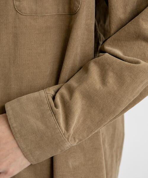 coen（コーエン）の「細畝コーデュロイバンドカラーシャツ（シャツ/ブラウス・メンズ・ベージュ/ネイビー/オリーブ・X-LARGE/SMALL/MEDIUM/LARGE）」の18枚目の写真