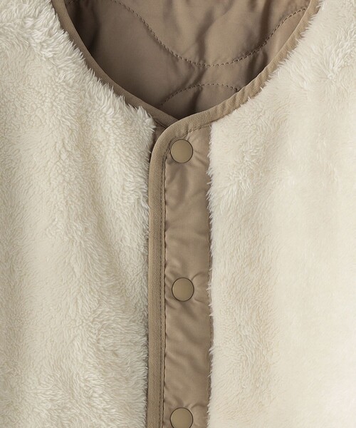 SHIPS（シップス）の「SHIPS KIDS:〈洗濯機可能〉ボア×キルト リバーシブル ジャケット(145～160cm)（その他アウター・キッズ・ベージュ/オリーブ・S/145/M/160）」の7枚目の写真