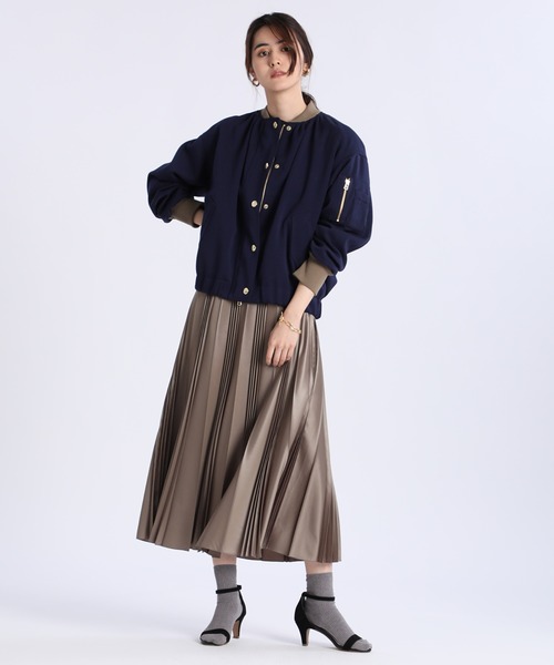 INED（イネド）の「《INED30th×スタイリスト・安西こずえ》MA-1ディテールブルゾン（MA-1・レディース・カーキ/ネイビー・9号）」の14枚目の写真