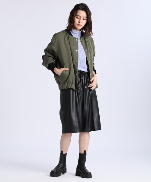 INED（イネド）の「《INED30th×スタイリスト・安西こずえ》MA-1ディテールブルゾン（MA-1・レディース・カーキ/ネイビー・9号）」の12枚目の写真