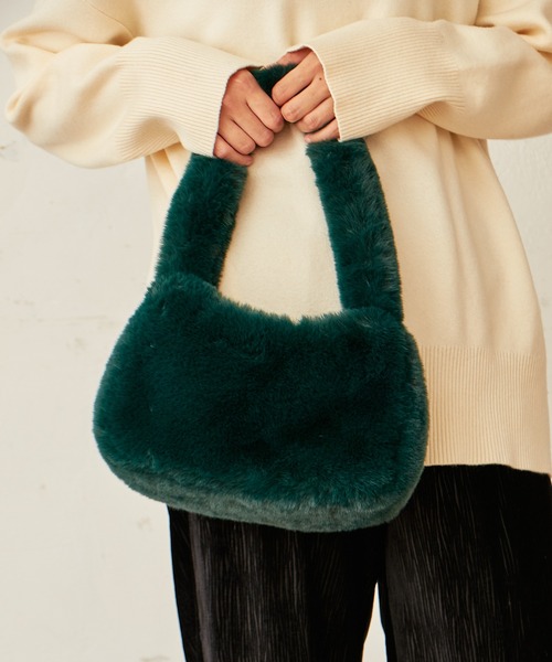 Lui's（ルイス）の「フェイクレッキスファーハンドバッグ（ハンドバッグ・レディース・ブラウン/グレー/グリーン・FREE）」の12枚目の写真