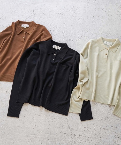 ROPE' PICNIC（ロペピクニック）の「【WEB限定】ポロニットプルオーバー（ニット/セーター・レディース・ブラウン/ブラック/ベージュ系その他・38）」の7枚目の写真