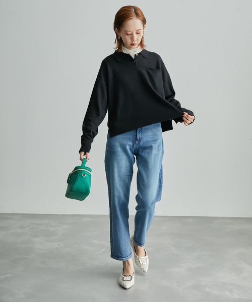 ROPE' PICNIC（ロペピクニック）の「【WEB限定】ポロニットプルオーバー（ニット/セーター・レディース・ブラウン/ブラック/ベージュ系その他・38）」の22枚目の写真