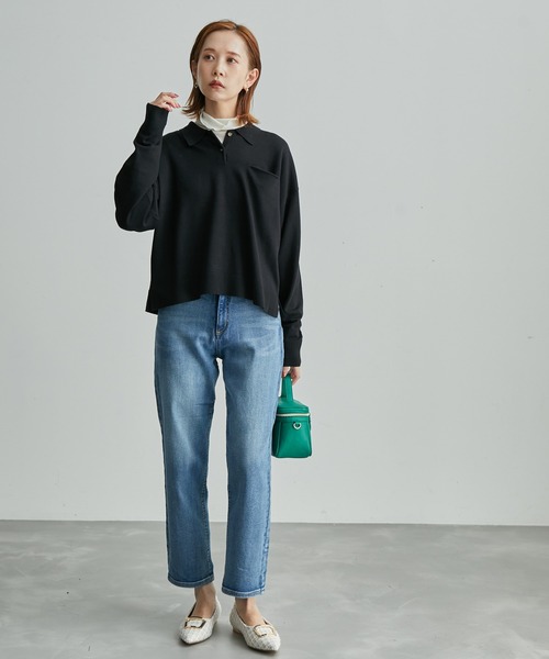 ROPE' PICNIC（ロペピクニック）の「【WEB限定】ポロニットプルオーバー（ニット/セーター・レディース・ブラウン/ブラック/ベージュ系その他・38）」の21枚目の写真