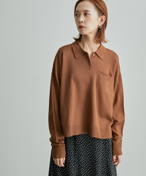 ROPE' PICNIC（ロペピクニック）の「【WEB限定】ポロニットプルオーバー（ニット/セーター・レディース・ブラウン/ブラック/ベージュ系その他・38）」の20枚目の写真