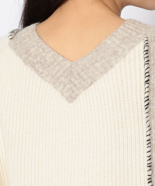 EN'DAY（エンディ）の「EN'DAY(エンディ) カラーブロックステッチニット（ニット/セーター・レディース・ベージュ/グレー・FREE）」の19枚目の写真