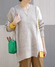 EN'DAY | EN'DAY(エンディ) カラーブロックステッチニット(ニット/セーター)