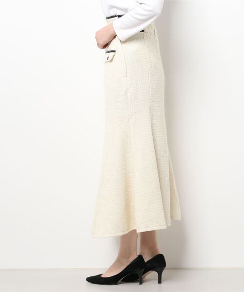 ANDGEEBEE（アンジービー）の「ツィードマーメイドロングスカート（スカート・レディース・アイボリー/ブラック・MEDIUM）」の13枚目の写真