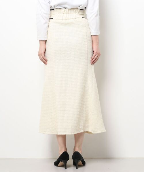 ANDGEEBEE（アンジービー）の「ツィードマーメイドロングスカート（スカート・レディース・アイボリー/ブラック・MEDIUM）」の6枚目の写真