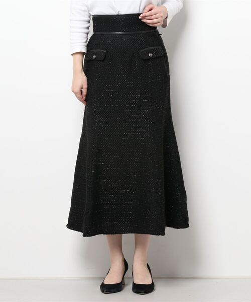 ANDGEEBEE（アンジービー）の「ツィードマーメイドロングスカート（スカート・レディース・アイボリー/ブラック・MEDIUM）」の15枚目の写真