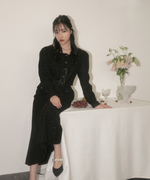 ANDGEEBEE（アンジービー）の「ツィードマーメイドロングスカート（スカート・レディース・アイボリー/ブラック・MEDIUM）」の20枚目の写真