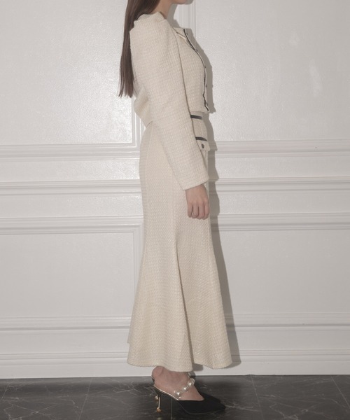 ANDGEEBEE（アンジービー）の「ツィードマーメイドロングスカート（スカート・レディース・アイボリー/ブラック・MEDIUM）」の19枚目の写真