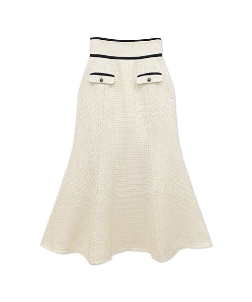 ANDGEEBEE（アンジービー）の「ツィードマーメイドロングスカート（スカート・レディース・アイボリー/ブラック・MEDIUM）」の16枚目の写真