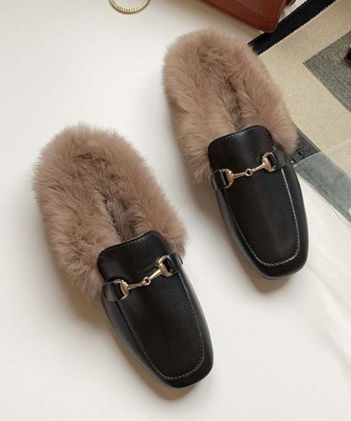 SUGAR BISKET（シュガービスケット）の「ファーバブーシュ（パンプス・レディース・ブラック/オフホワイト/カーキブラウン・40/38/39/35/36/37）」の3枚目の写真