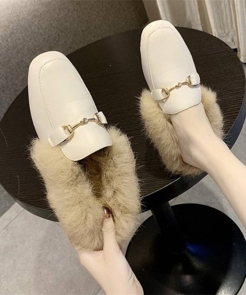 SUGAR BISKET（シュガービスケット）の「ファーバブーシュ（パンプス・レディース・ブラック/オフホワイト/カーキブラウン・40/38/39/35/36/37）」の11枚目の写真