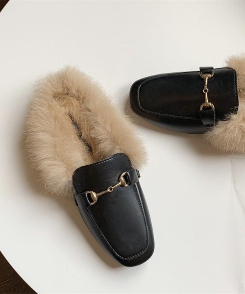 SUGAR BISKET（シュガービスケット）の「ファーバブーシュ（パンプス・レディース・ブラック/オフホワイト/カーキブラウン・40/38/39/35/36/37）」の13枚目の写真