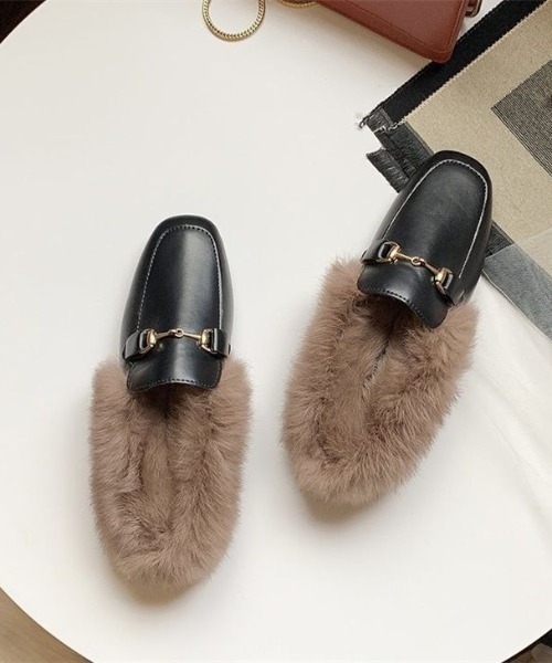 SUGAR BISKET（シュガービスケット）の「ファーバブーシュ（パンプス・レディース・ブラック/オフホワイト/カーキブラウン・40/38/39/35/36/37）」の19枚目の写真