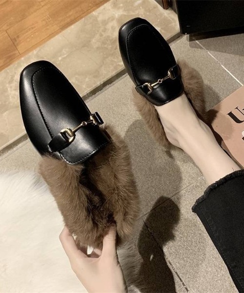 SUGAR BISKET（シュガービスケット）の「ファーバブーシュ（パンプス・レディース・ブラック/オフホワイト/カーキブラウン・40/38/39/35/36/37）」の21枚目の写真