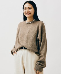 カシミヤ ブレンド YAK クルーネック ニット [ユニセックス対応]