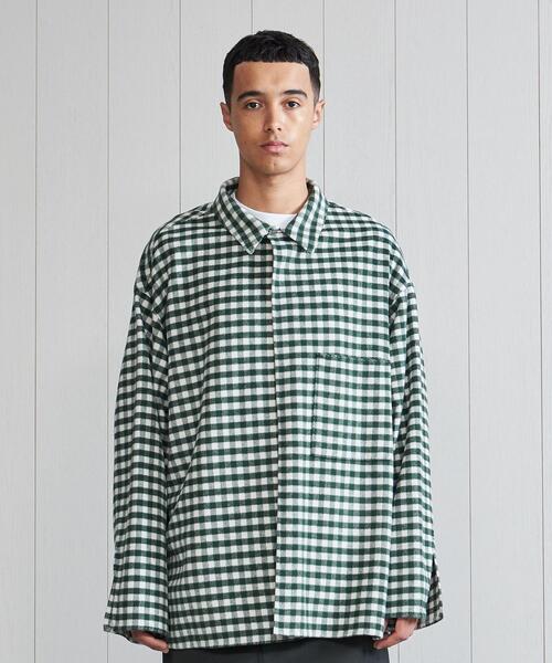 H BEAUTY&YOUTH UNITED ARROWS(エイチビューティーアンドユースユナイテッドアローズ)の「<H>STOLE CHECK SHIRT/シャツ(シャツ/ブラウス・メンズ・クリーム/ケリー/ブラウン・S/M/XS/L)」の16枚目の写真