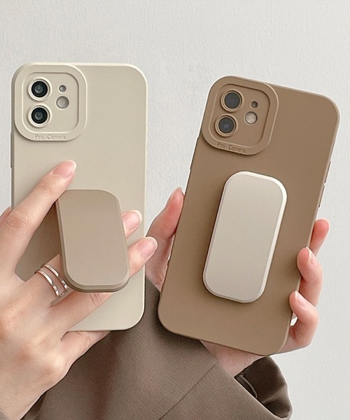 shopnikoniko（ショップニコニコ）の「iPhoneケース スマホケース iPhone16ケース ラテカラー スタンド 韓国 グリップ iPhone 13 14 15（スマホケース/カバー・レディース・ブラウン/ホワイト・iPhone 11/iPhone 11 Pro/iPhone 12/iPhone 12 Pro/iPhone 13/iPhone 13 Pro/iPhone 13 Pro Max/H/I/J/iPhone 14 Plus/iPhone 14/iPhone 14 Pro/iPhone 14 Pro Max/iPhone 15/iPhone 15 Pro/iPhone 15 Pro Max/iPhone 16 Pro/iPhone 16 Pro Max/iPhone 16）」の2枚目の写真