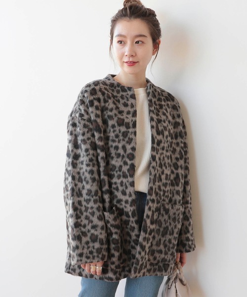 BEAMS LIGHTS / PONTETORTO シャギー ノーカラーコート