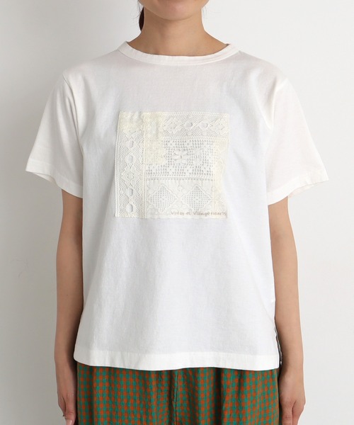 chambre de charme（シャンブルドゥシャーム）の「cdc USAコットン　刺繍とレースTee（Tシャツ/カットソー・レディース・ブラック/アイボリー・FREE）」の19枚目の写真