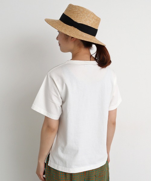 chambre de charme（シャンブルドゥシャーム）の「cdc USAコットン　刺繍とレースTee（Tシャツ/カットソー・レディース・ブラック/アイボリー・FREE）」の7枚目の写真