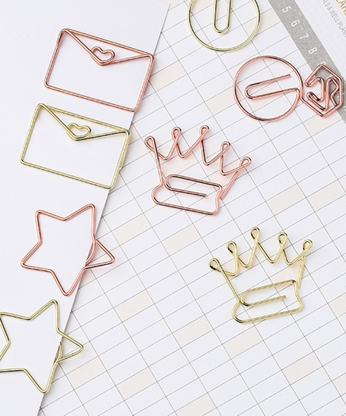 yururira（ユルリラ）の「モチーフメッキクリップ 10個入り（ステーショナリー・レディース・A/B/C/D/E/F/G/H/I/J/K/L/M/N/O/P/Q/R/S/T・FREE）」の22枚目の写真