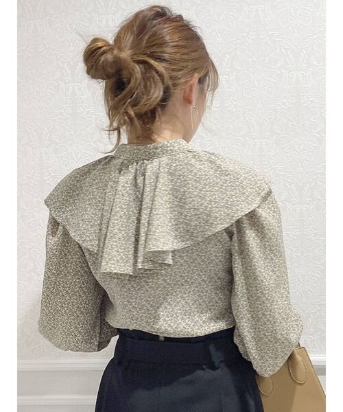 【♡新品タグ付き♡】ナイロン タスラン ラッフルカラー ブラウス／23区 40 ライトクロスラッフルブラウス（シャツ／ブラウス）｜JOURNAL