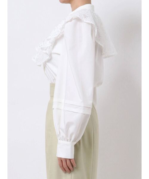 dazzlin（ダズリン）の「ラッフルカラーブラウス（シャツ/ブラウス・レディース・オフホワイト/グレー/グリーン/その他1/ブラック・FREE）」の8枚目の写真