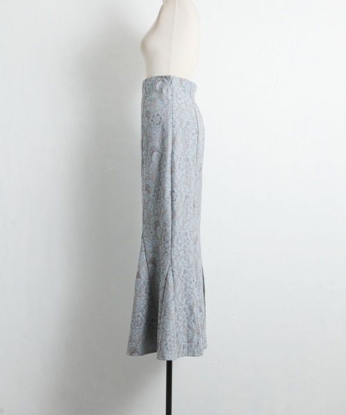 tocco closet(トッコ クローゼット)の「フラワーレースマーメイドスカート(スカート・レディース・ブルー/ブラック・M)」の17枚目の写真