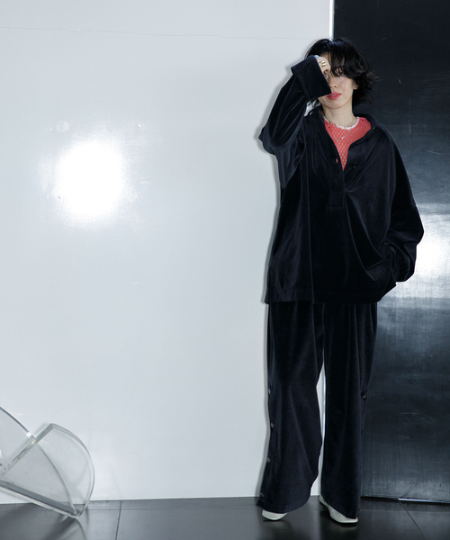 CITYSHOP(シティーショップ)の「COTTON VELOUR パンツ(その他パンツ・レディース・ベージュ/グレー・38/36)」の3枚目の写真