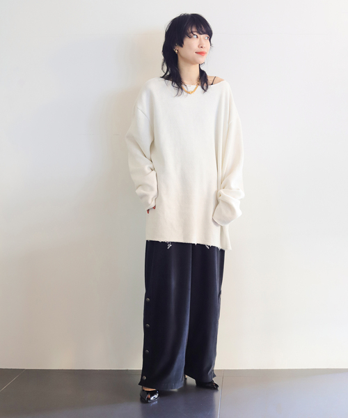 CITYSHOP(シティーショップ)の「COTTON VELOUR パンツ(その他パンツ・レディース・ベージュ/グレー・38/36)」の4枚目の写真