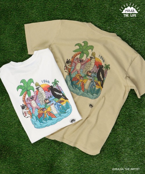 The Endless Summer(エンドレスサマー)の「TES×MULGA THE LIFE T-001 / Tシャツ(Tシャツ/カットソー)」|ベージュ